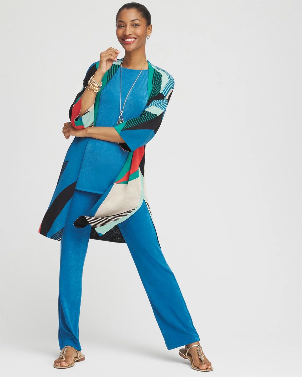 Travelers™ Collection Blocked Kimono Cardigan | Chico's
